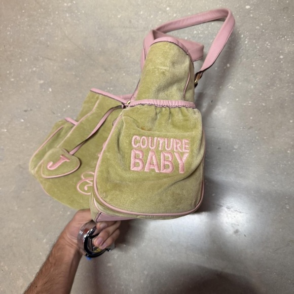 Juicy Couture Handbags - Juicy Couture Pink and Tan Baby Bag